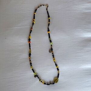 Vintage Beaded Necklace with Old Coins And Trading Beads As Accents